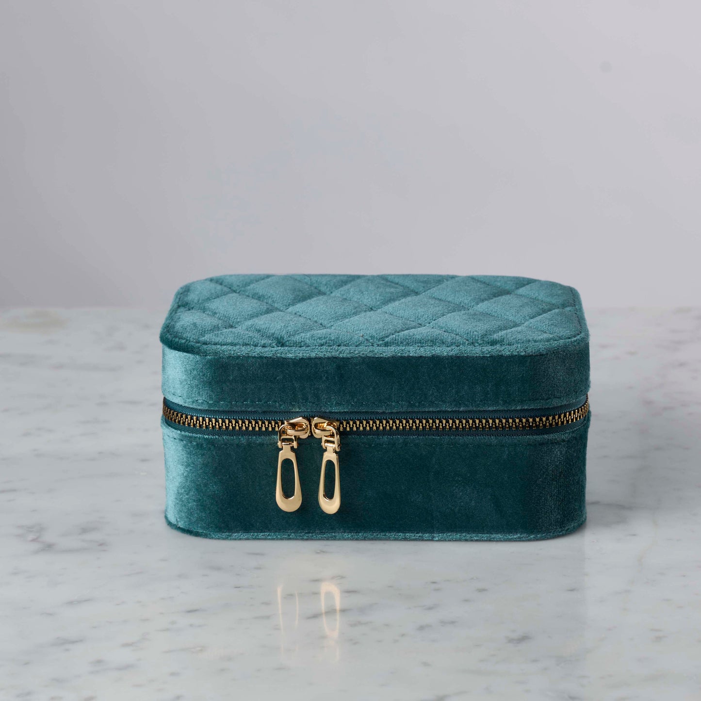 Smykkeskrin velour - dobbelt, grønt