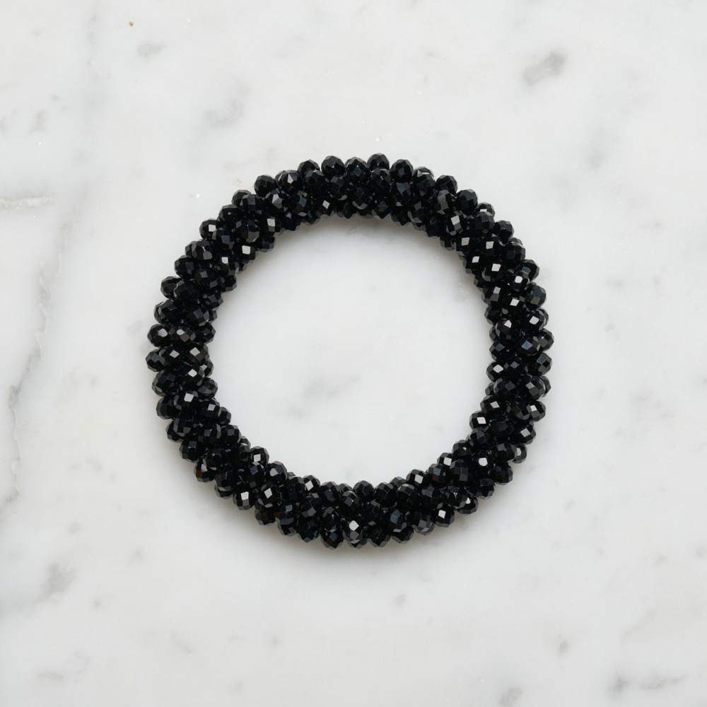 Glitter Hårstrikk - Sort