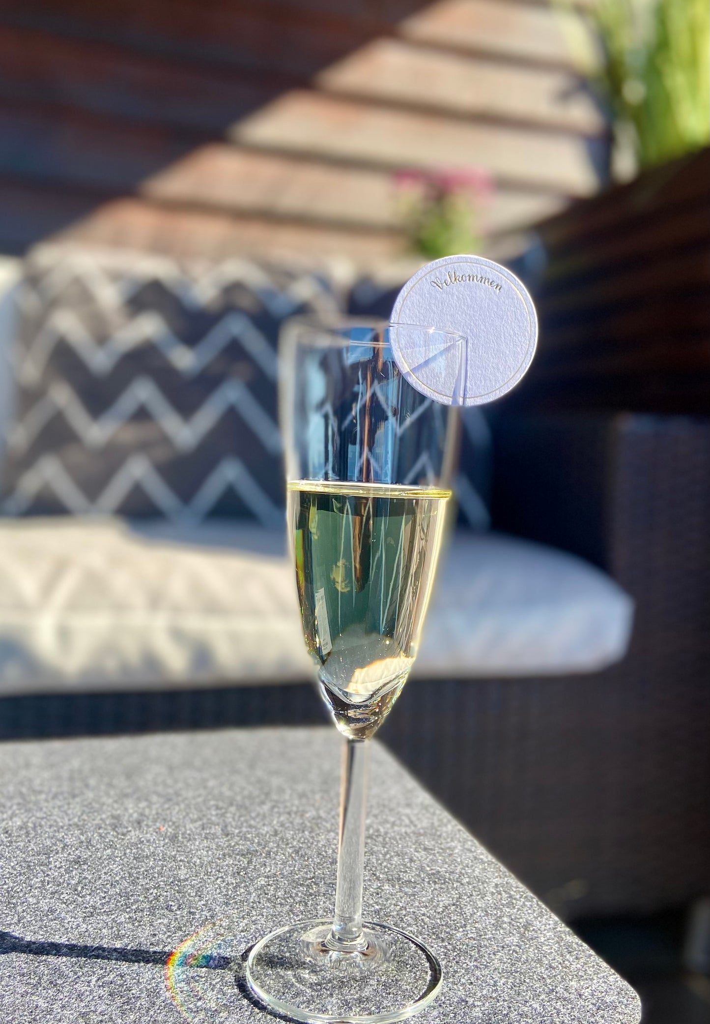 Toppdekor Hvit "Velkommen"