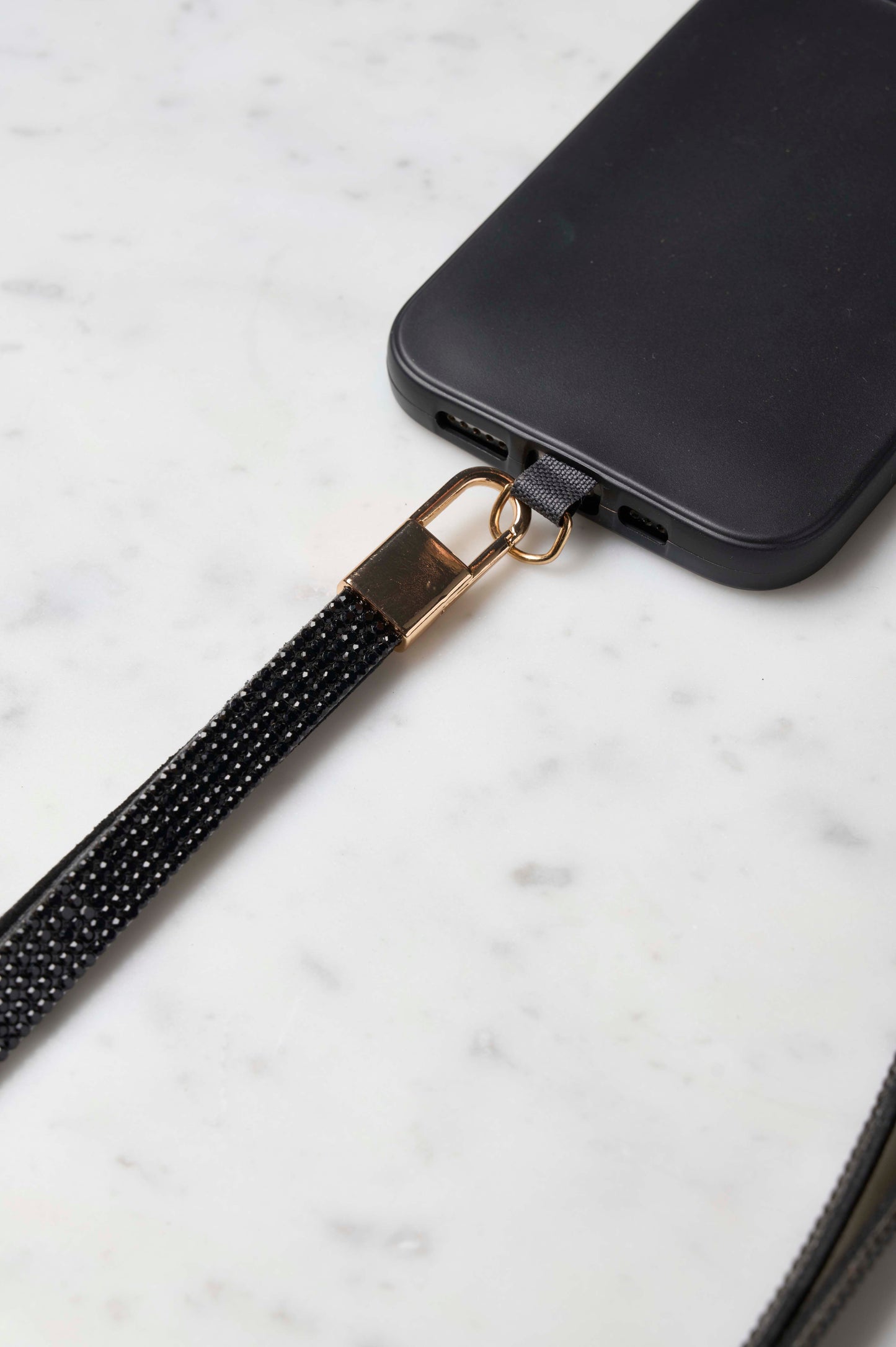 Mobilstropp - Glitter sort, lang