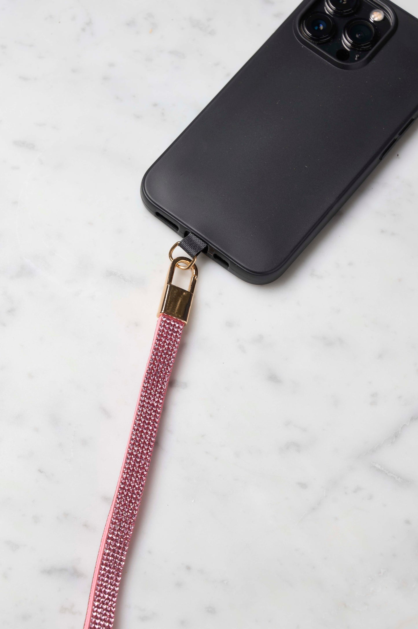 Mobilstropp - Glitter rosa, kort