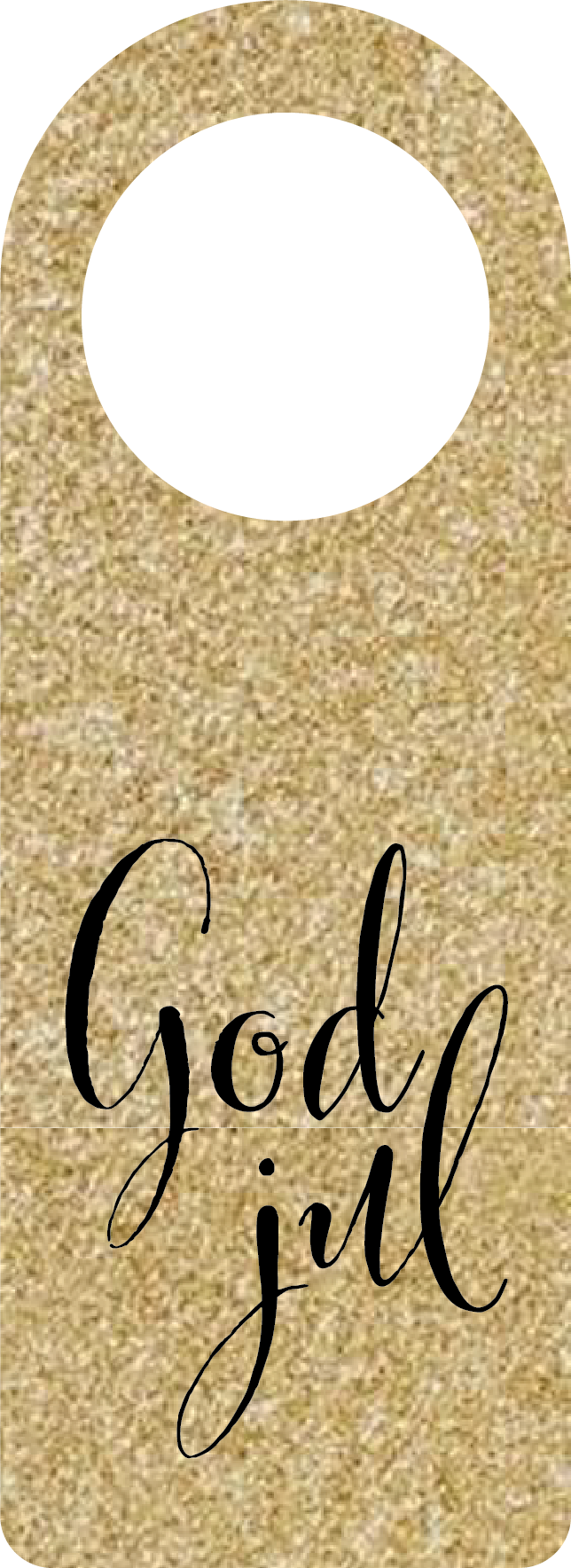 Flaskekort "God jul"