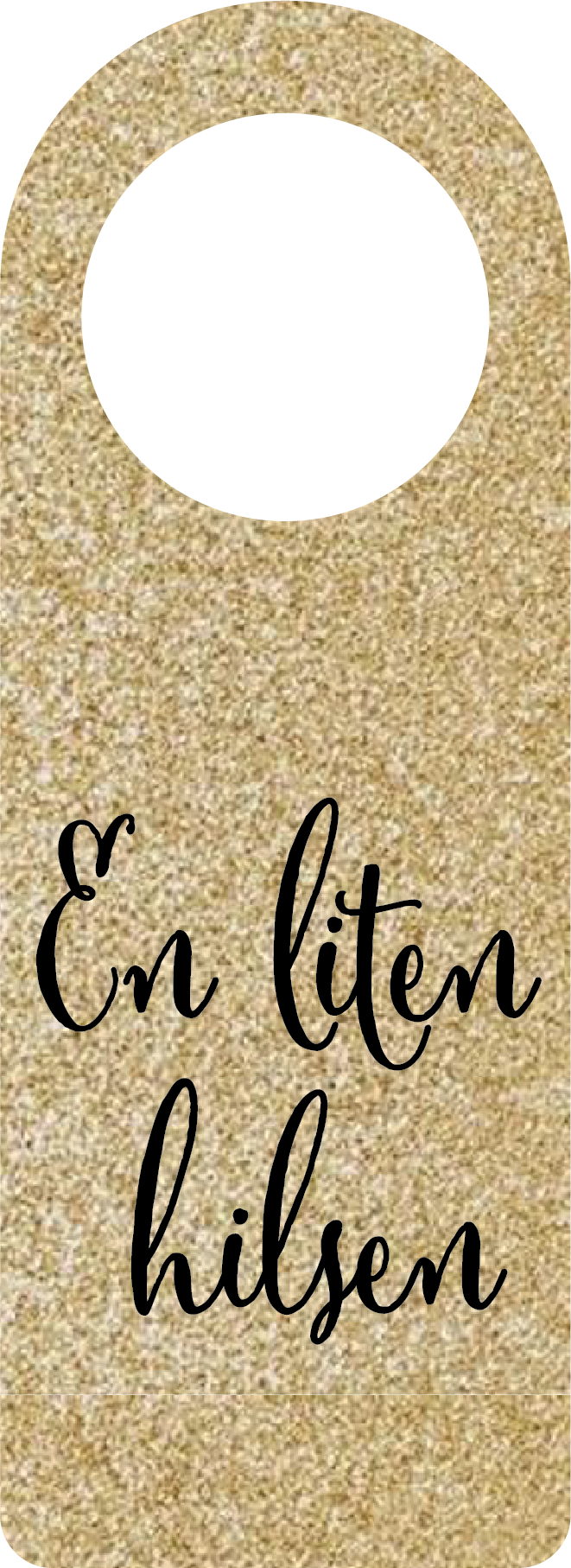 Flaskekort "En liten hilsen"