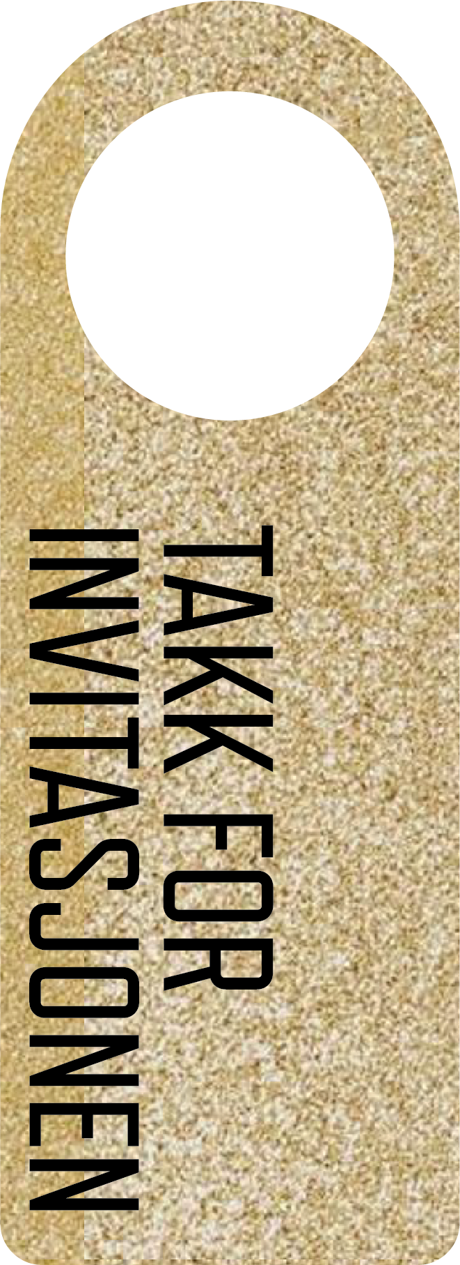 Flaskekort "Takk for invitasjonen"