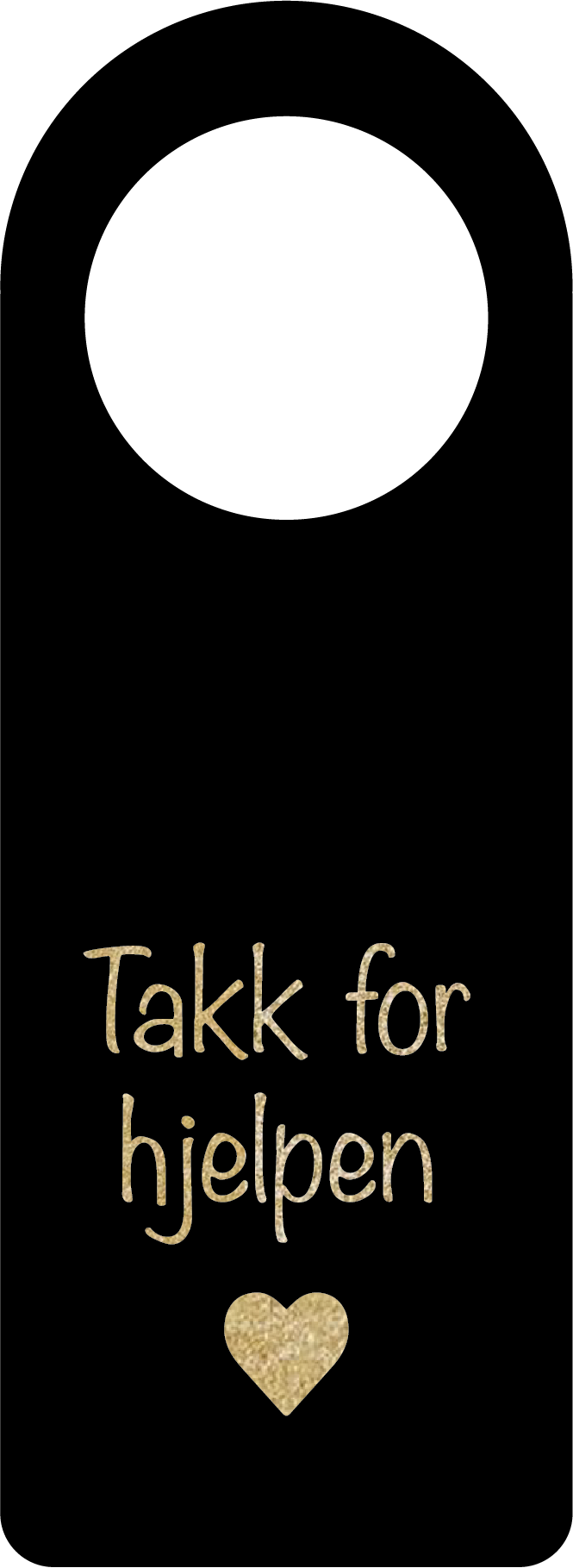 Flaskekort "Takk for hjelpen"