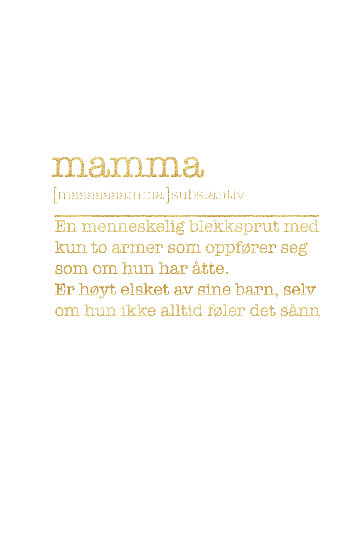 Gratulasjonskort "Mamma"