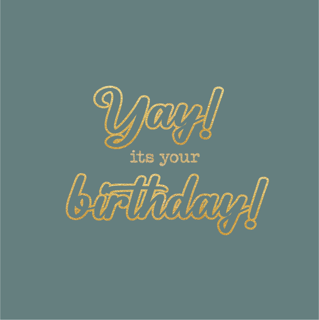 Gratulasjonskort "Yay! Its your birthday!"