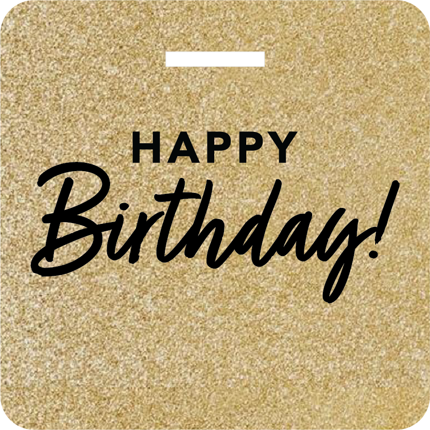 Glittertag "Happy Birthday!"