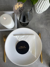Last inn bildet i Galleri-visningsprogrammet, Coaster sort glitter &quot;Time to celebrate&quot;
