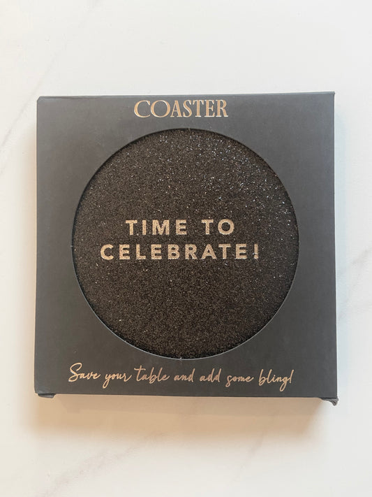 Coaster sort glitter "Time to celebrate"