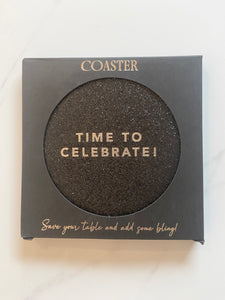Coaster sort glitter "Time to celebrate"