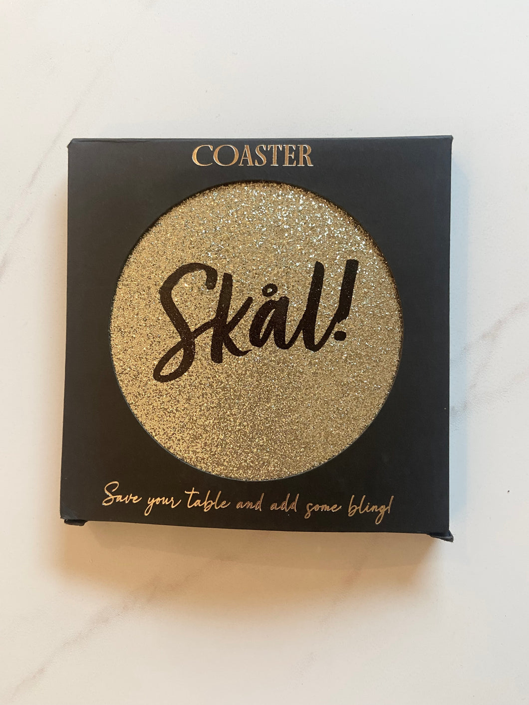 Coaster gull glitter 