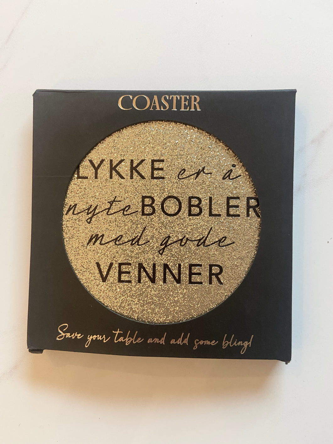 Coaster gull glitter 