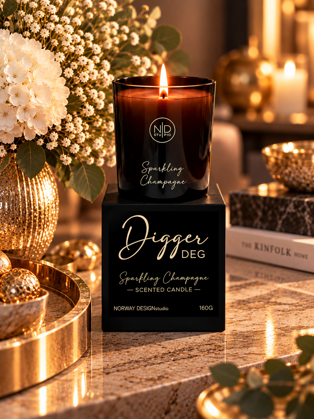 Duftlys – Digger deg – Sparkling Champagne