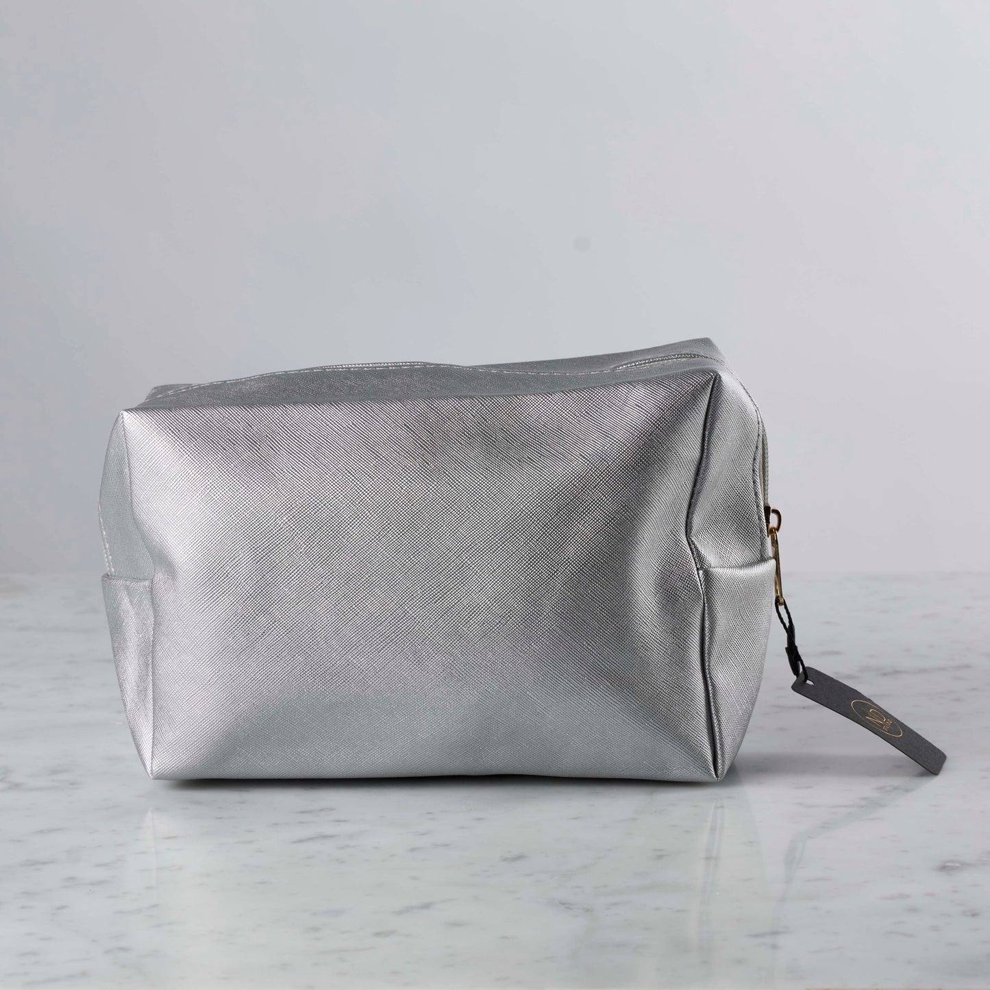 Make-up bag, stor - sølv