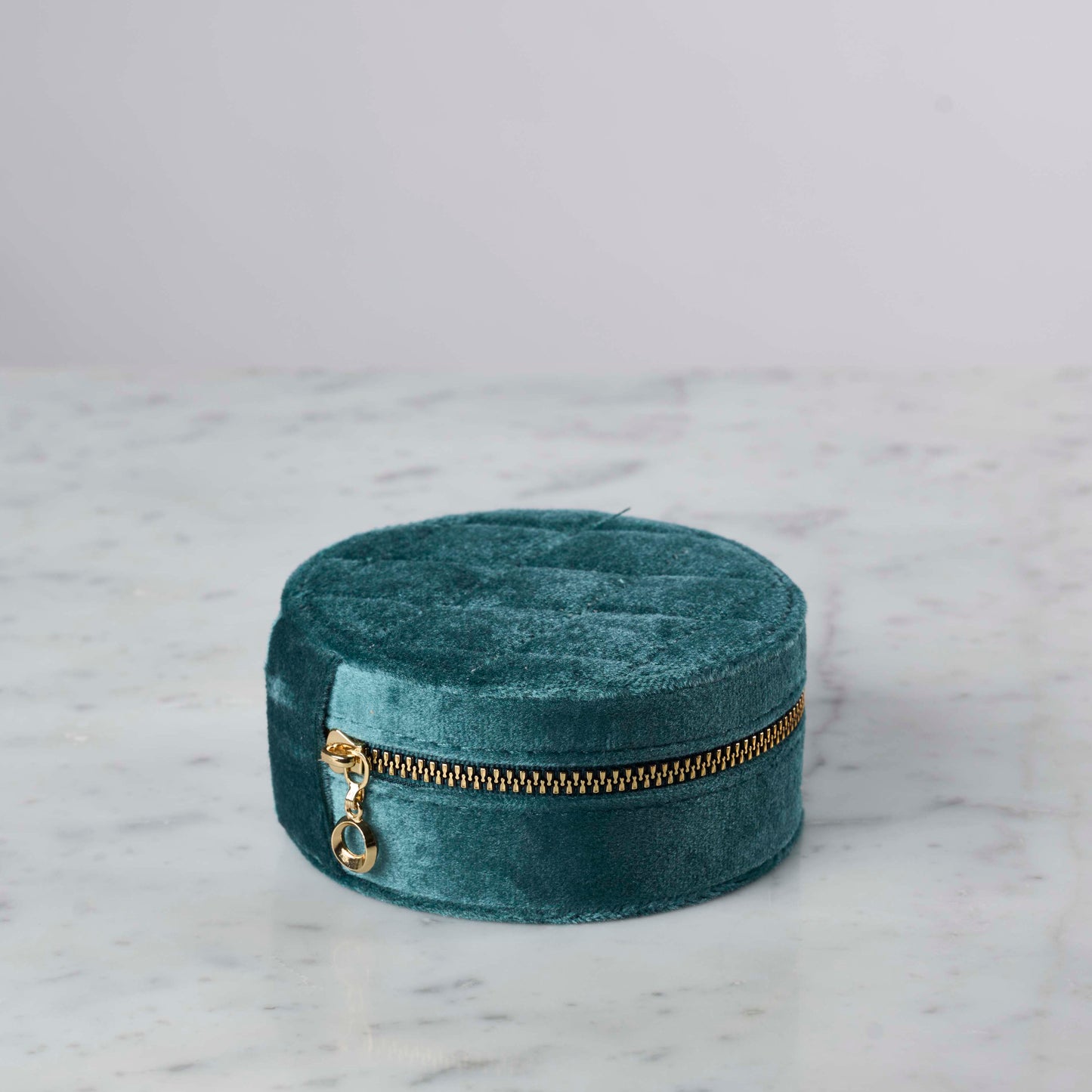 Smykkeskrin velour - rundt, grønt