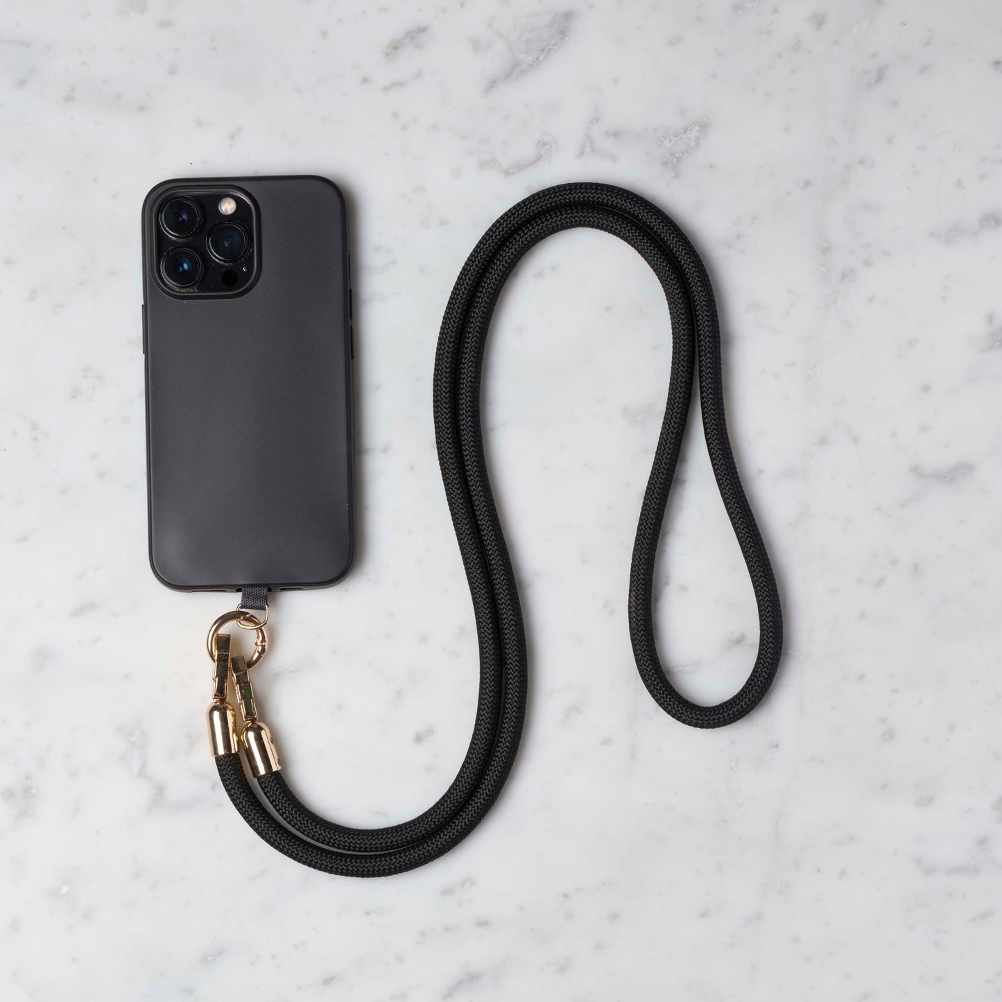 Mobilstropp - Basic- tykk snor sort