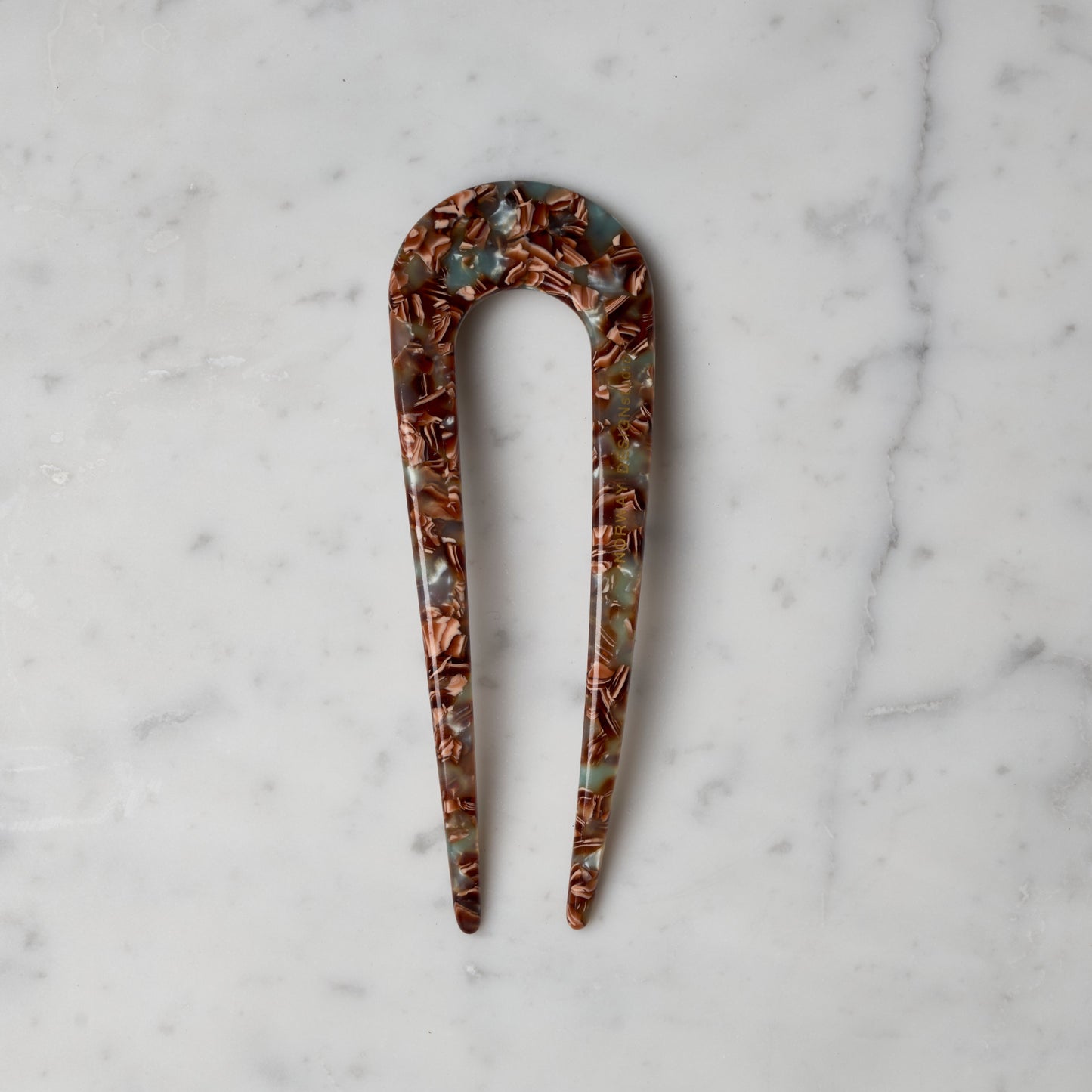 Hårpinne dobbel - stor - Jadewood