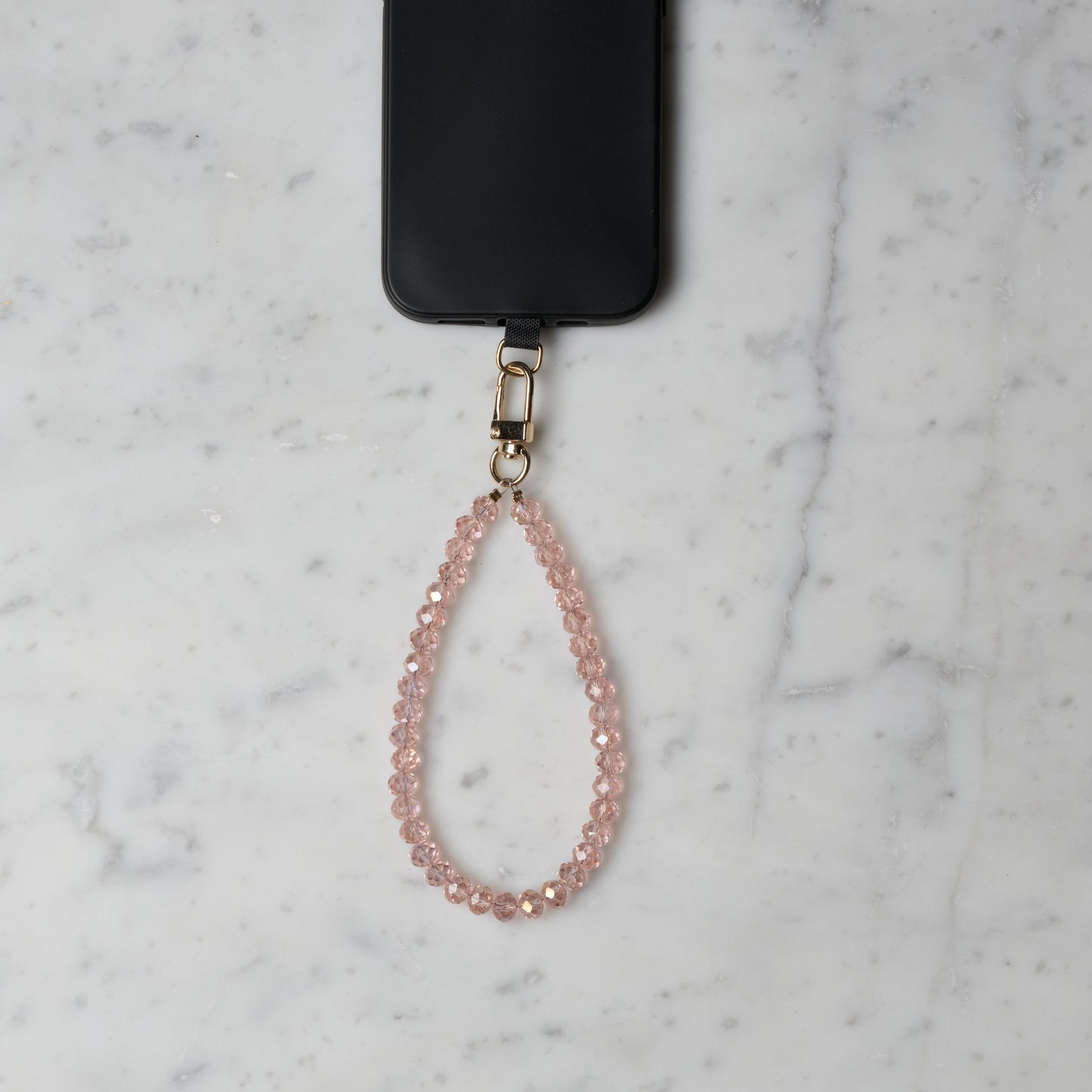 Mobilstropp - Glassperler kort, rosa