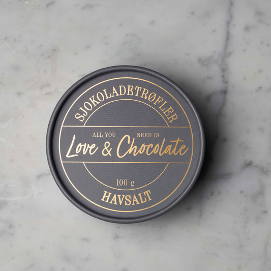 Sjokoladetrøfler - All you need is LOVE and CHOCOLATE