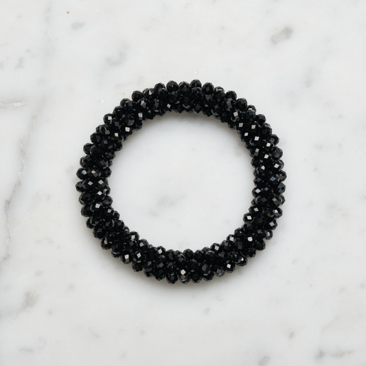 Glitter Hårstrikk - Sort