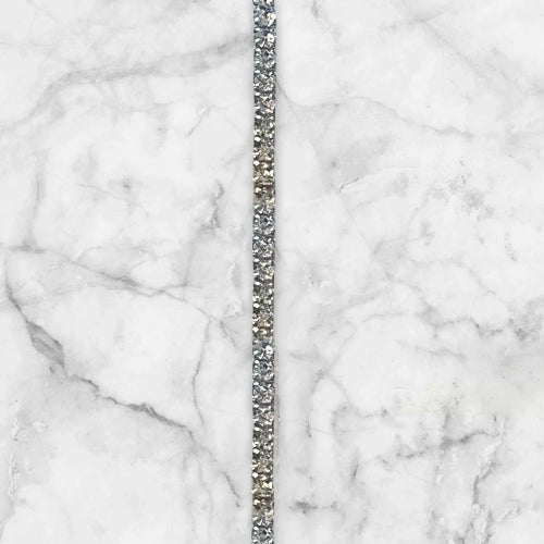 Elastisk armbånd med zirkonstener - Hvite stener