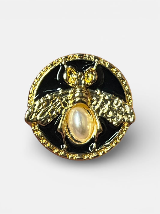 Knappepynt - Sort Bie