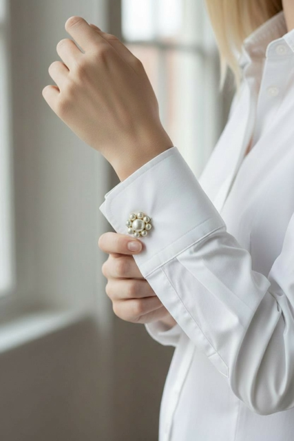 Knappepynt - Perleblomst