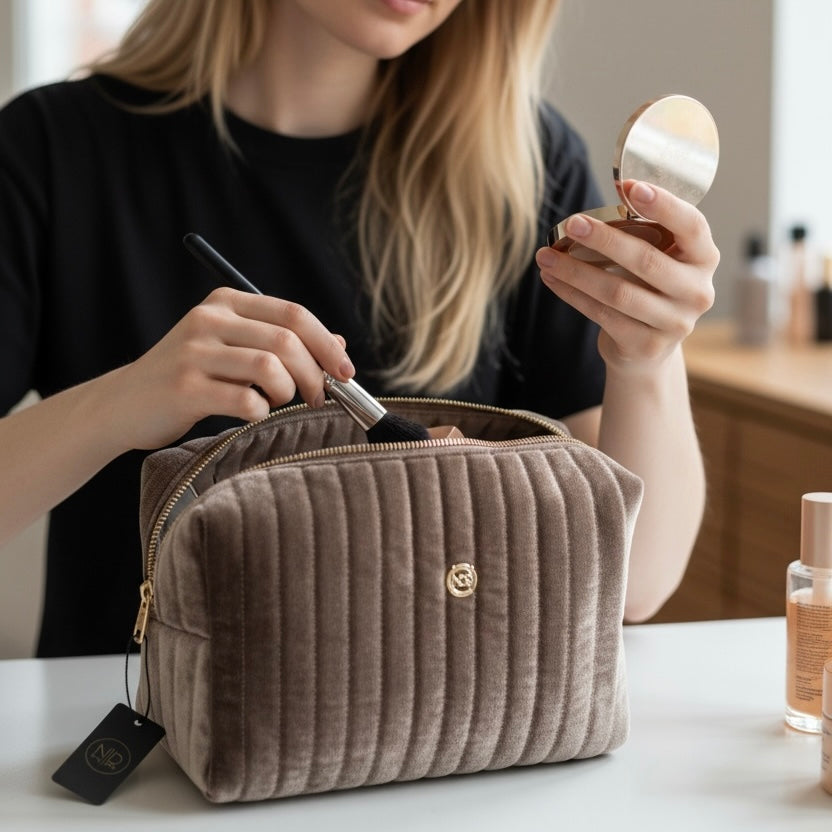 Make-up bag Velur - Brun