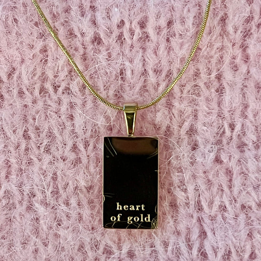 Tekstsmykke HEART OF GOLD