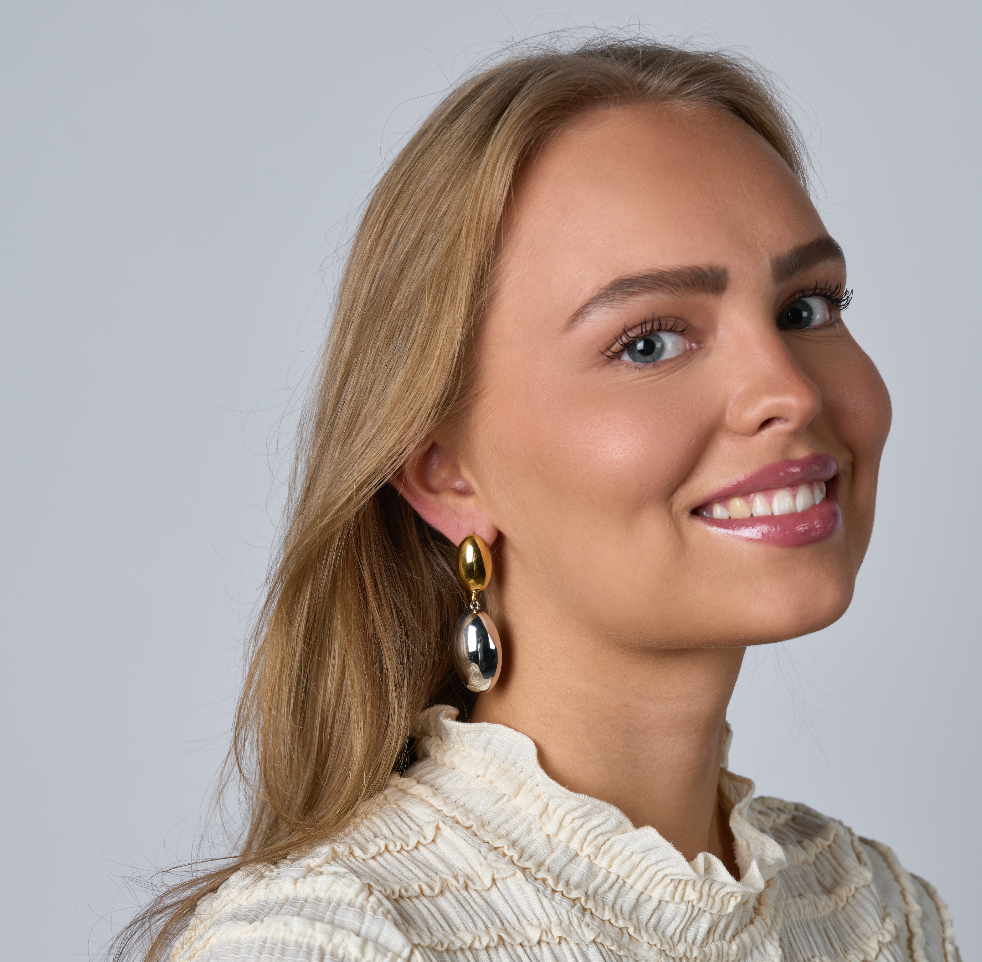 Øredobber - sølv og gull store