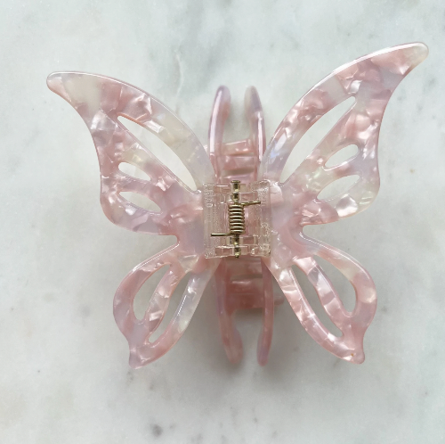 Hårklype - Butterfly - Rosa