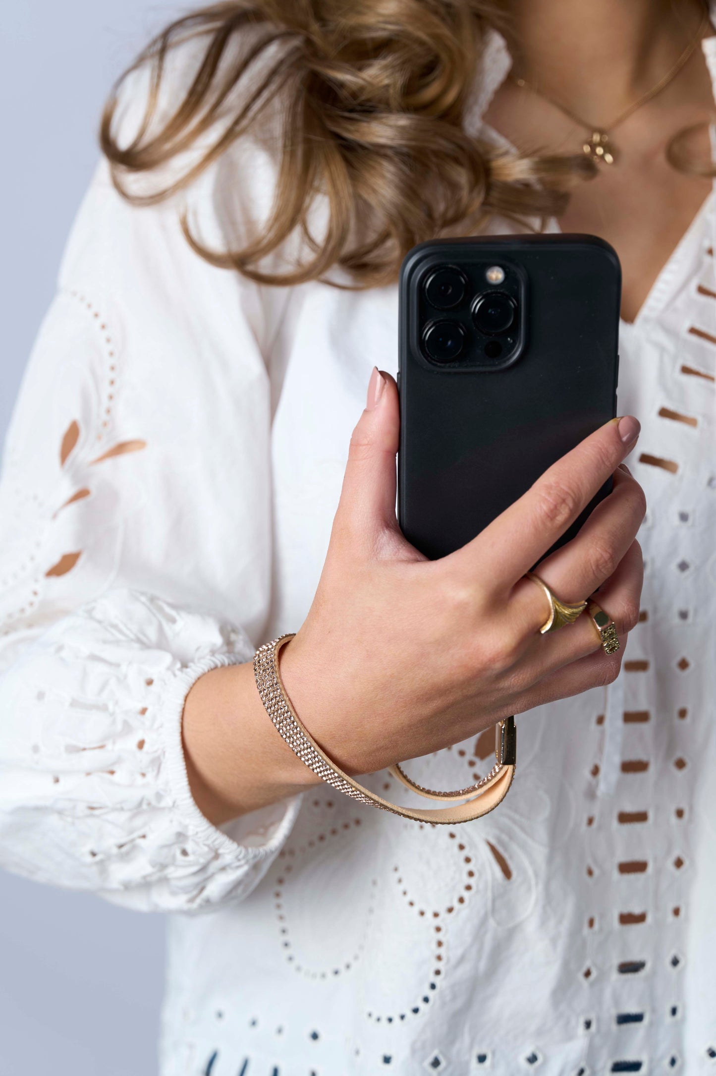 Mobilstropp - Glitter gull, kort