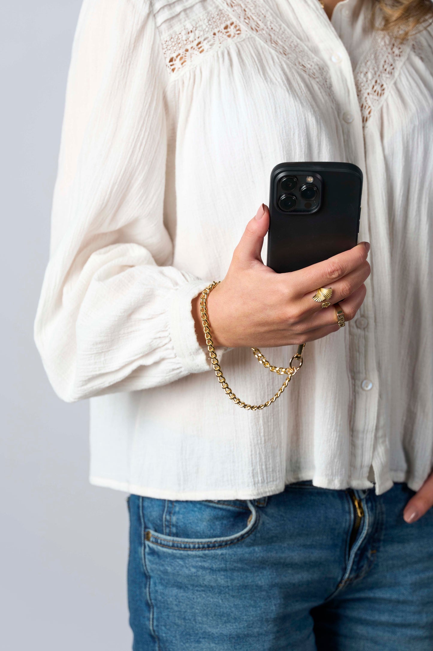 Mobilstropp - Gull lenke, kort