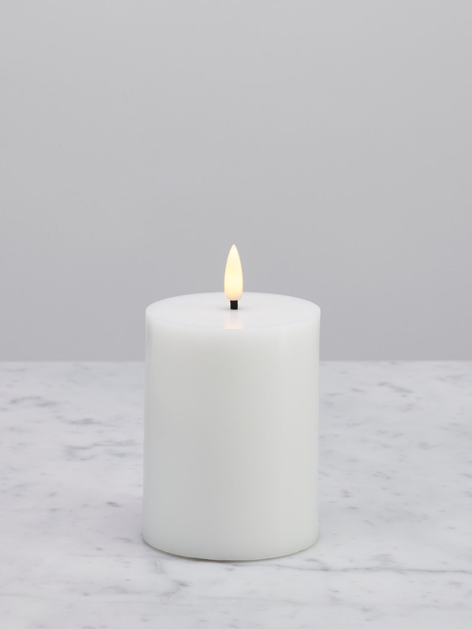 Naturtro LED-kubbelys, hvit 9 cm