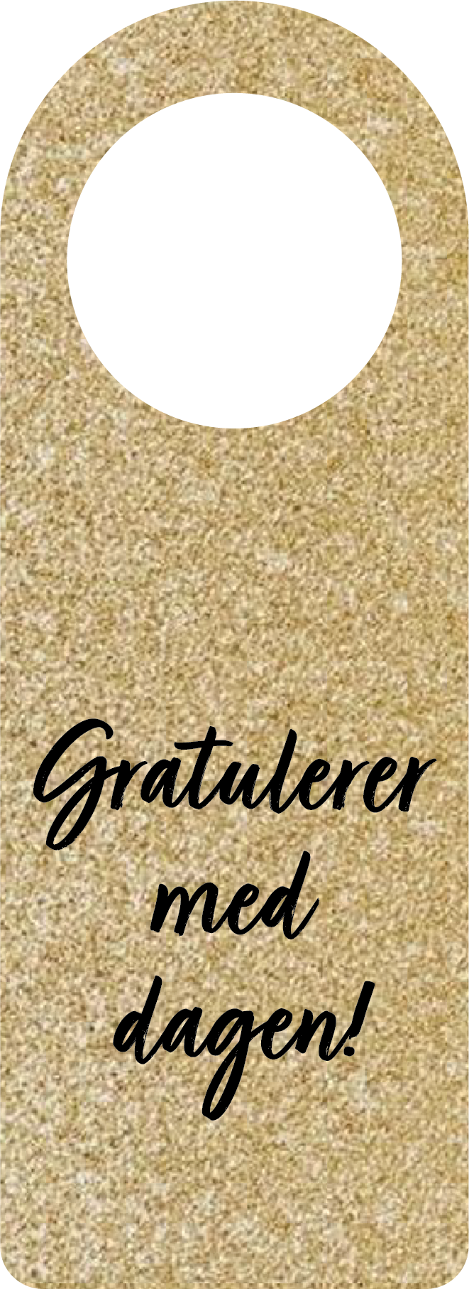 Flaskekort "Gratulerer med dagen"