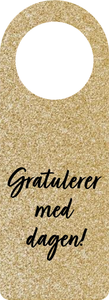Flaskekort "Gratulerer med dagen"
