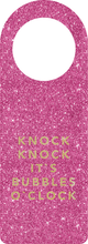 Last inn bildet i Galleri-visningsprogrammet, Flaskekort &quot;Knock knock, it`s bubbles o`clock&quot;
