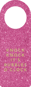 Flaskekort "Knock knock, it`s bubbles o`clock"