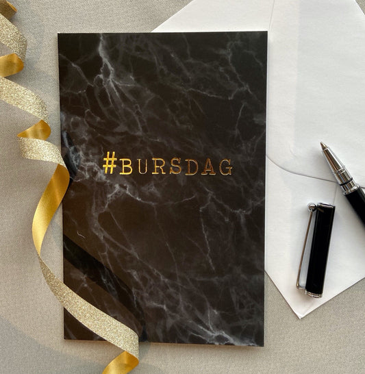 Gratulasjonskort "#Bursdag"