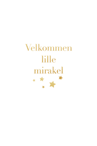 Gratulasjonskort "Velkommen lille mirakel"