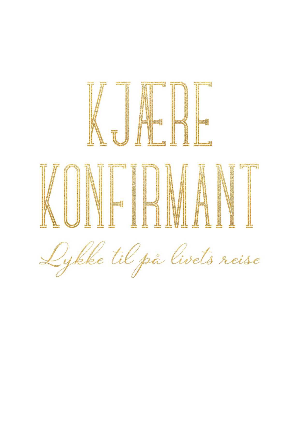 Gratulasjonskort "Konfirmant"