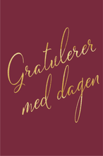 Last inn bildet i Galleri-visningsprogrammet, Gratulasjonskort &quot;Gratulerer med dagen&quot;
