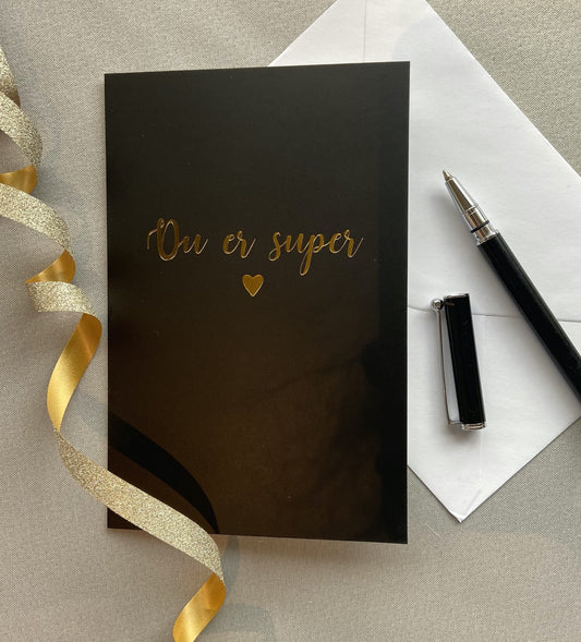 Gratulasjonskort " Du er super"