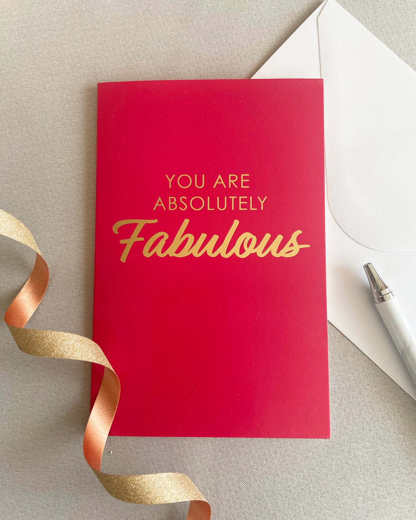 Gratulasjonskort " You are absolutely Fabulous"