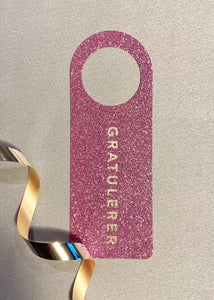 Flaskekort "Gratulerer"
