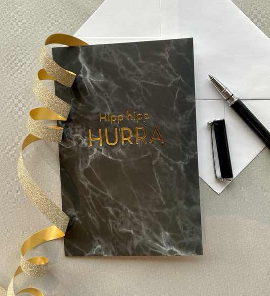 Gratulasjonskort "Hipp hipp hurra"