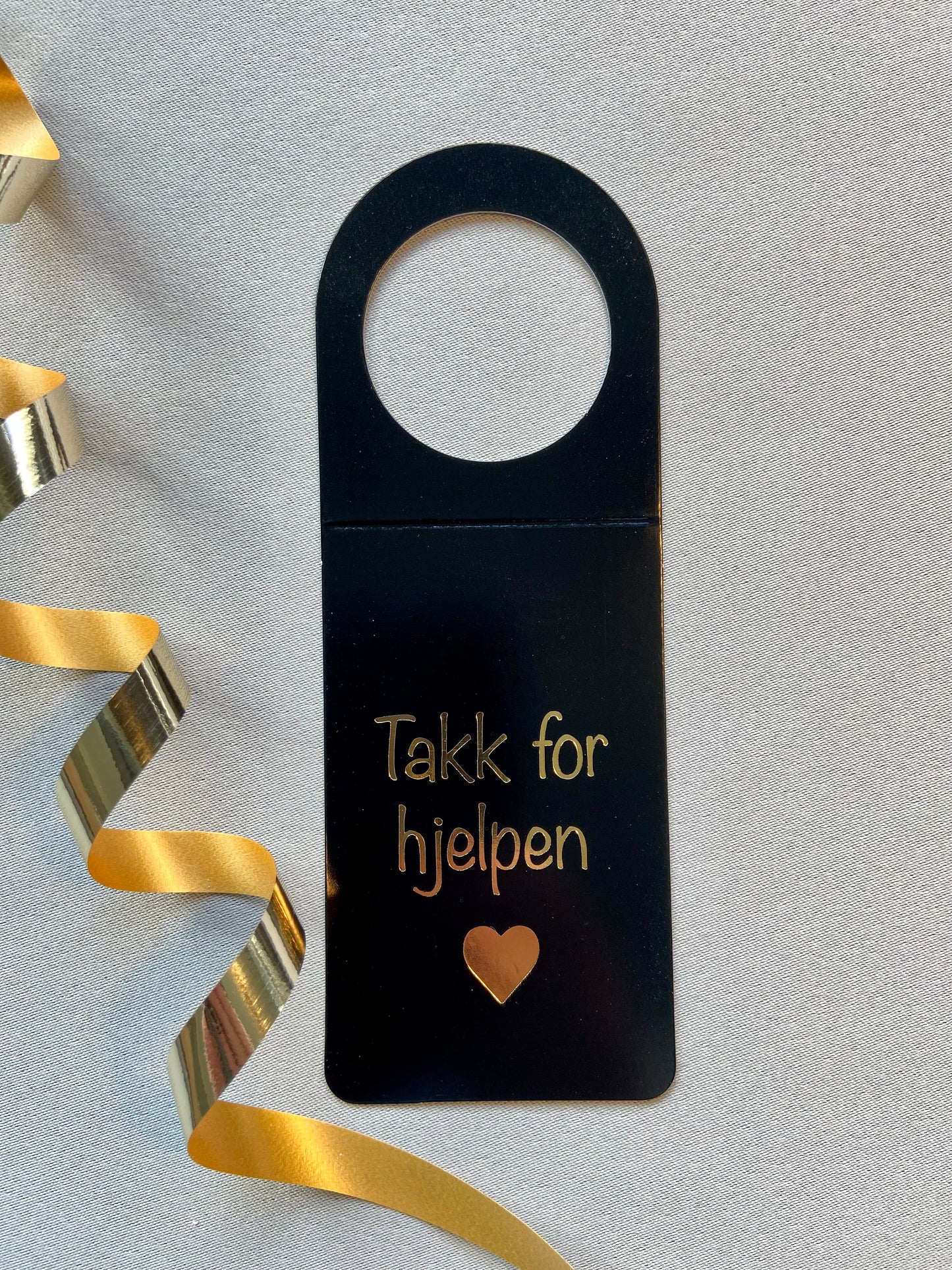 Flaskekort "Takk for hjelpen"