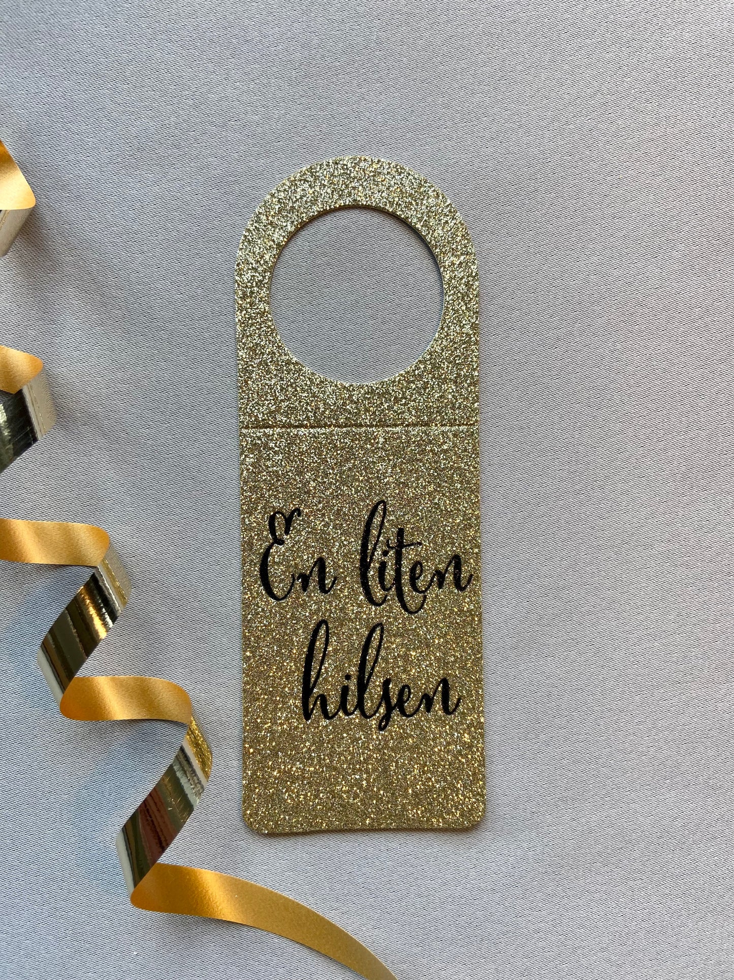 Flaskekort "En liten hilsen"