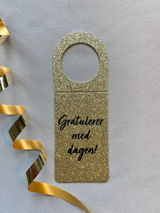 Flaskekort "Gratulerer med dagen"